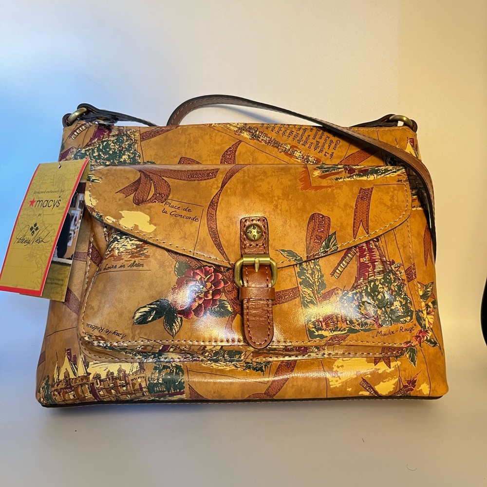 Patricia Nash Kirby Leather Crossbody Bag! NEW!